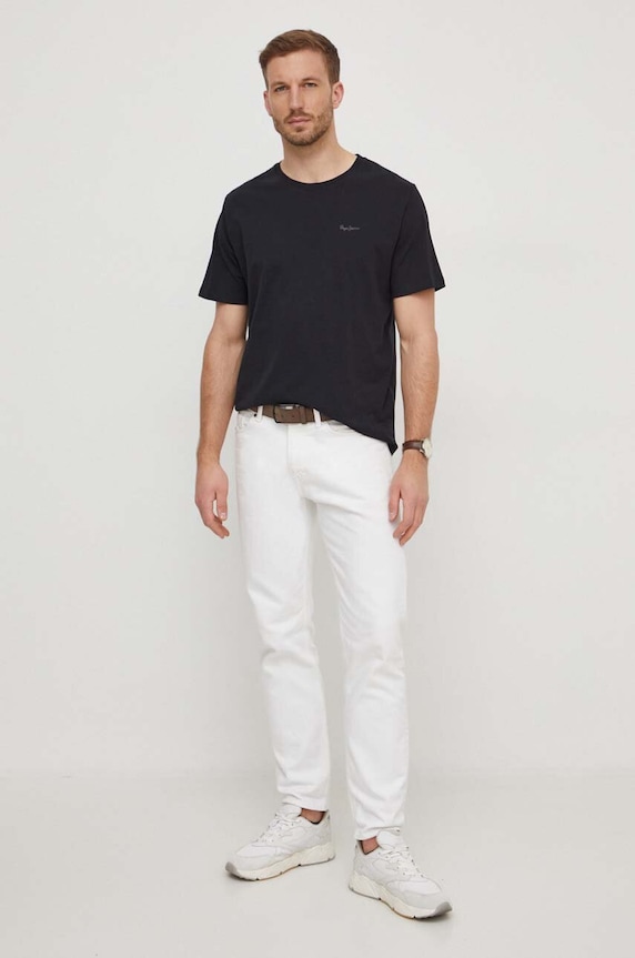Pepe Jeans t-shirt bawełniany Connor PM509206 czarny AW24