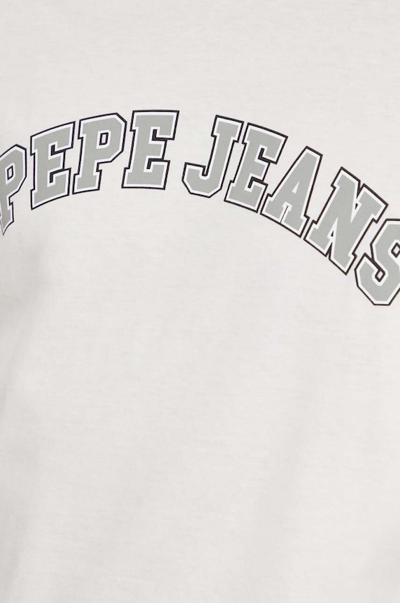 Βαμβακερό μπλουζάκι Pepe Jeans CLEMENT PM509220 μπεζ