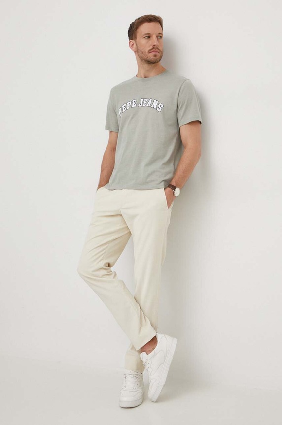 Pepe Jeans t-shirt bawełniany CLEMENT PM509220 zielony SS24