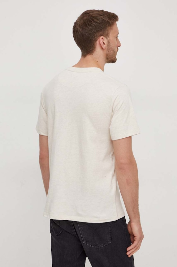 Oblečení Bavlněné tričko Pepe Jeans CLEMENT PM509220 béžová