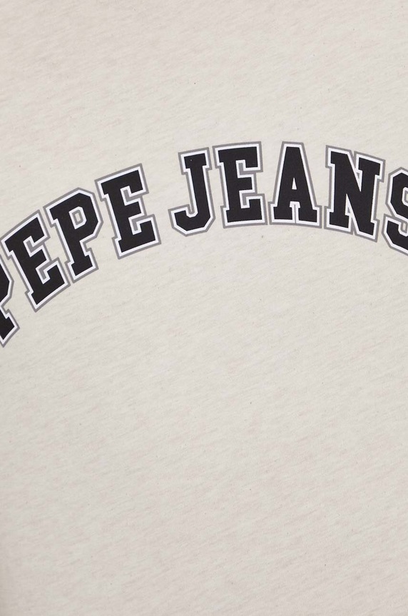 Bavlněné tričko Pepe Jeans CLEMENT PM509220 béžová