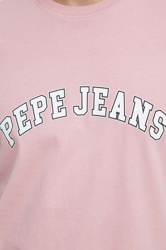 Pepe Jeans t-shirt bawełniany CLEMENT PM509220 różowy