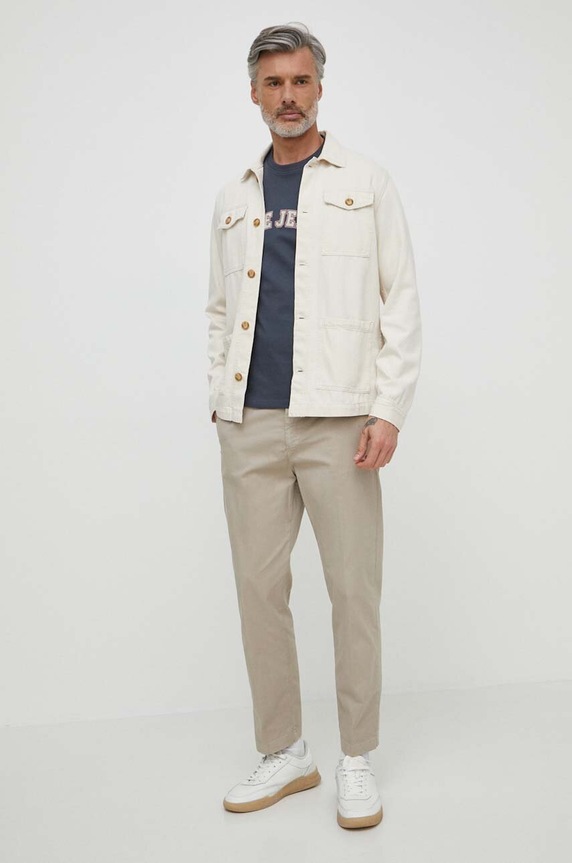 Pepe Jeans tricou din bumbac PM509220 gri SS24
