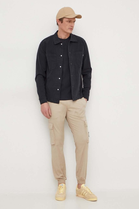 Pepe Jeans t-shirt bawełniany CHASE PM509222 czarny SS24