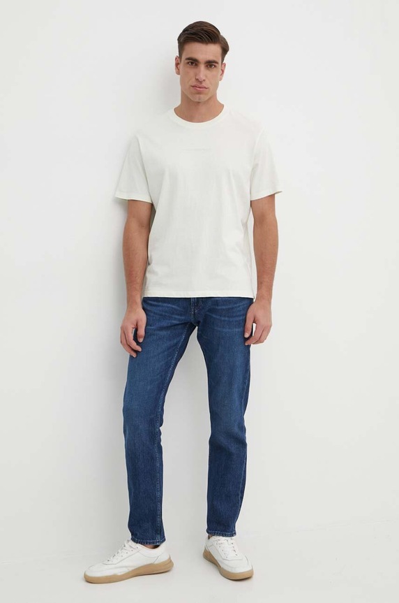 Pepe Jeans tricou din bumbac Dave Tee PM509231 galben SS24