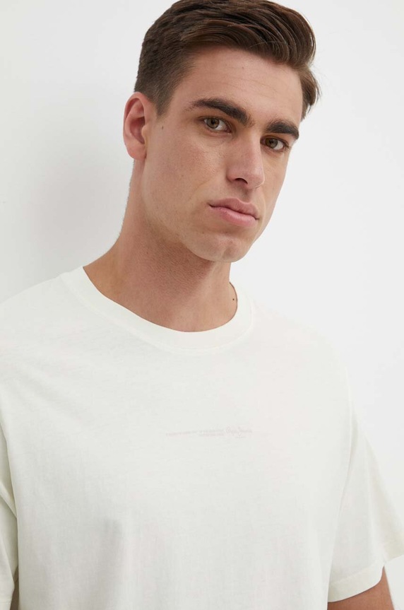 Pepe Jeans tricou din bumbac Dave Tee galben PM509231