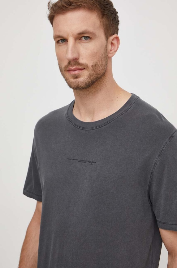 Pepe Jeans t-shirt bawełniany Dave Tee szary PM509231