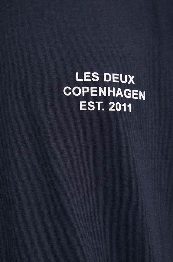 Les Deux tricou din bumbac LDM101165 bleumarin