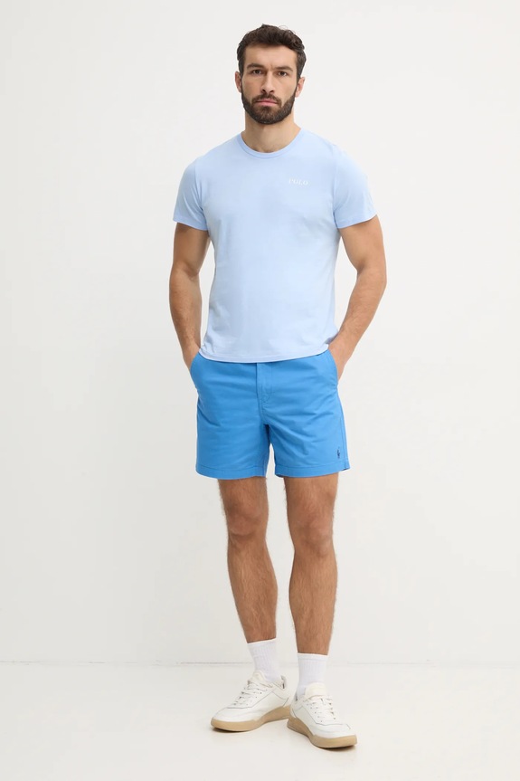 Βαμβακερό μπλουζάκι Polo Ralph Lauren 714931650 μπλε SS24