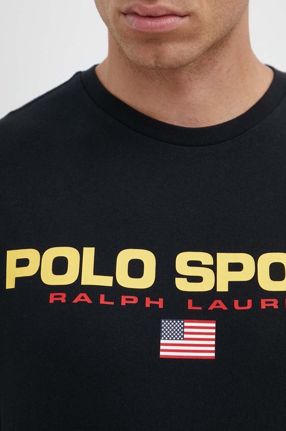 Polo Ralph Lauren pamut póló 710750444 fekete