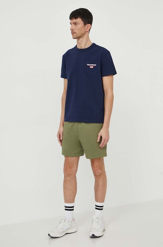 Polo Ralph Lauren t-shirt bawełniany 710938452 granatowy AW24