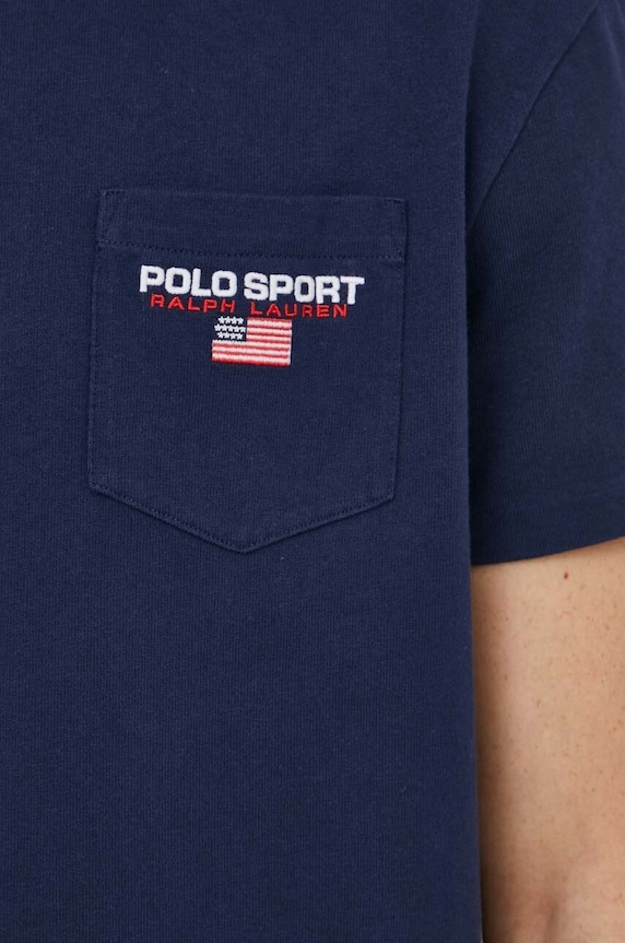 Polo Ralph Lauren t-shirt bawełniany granatowy 710938452
