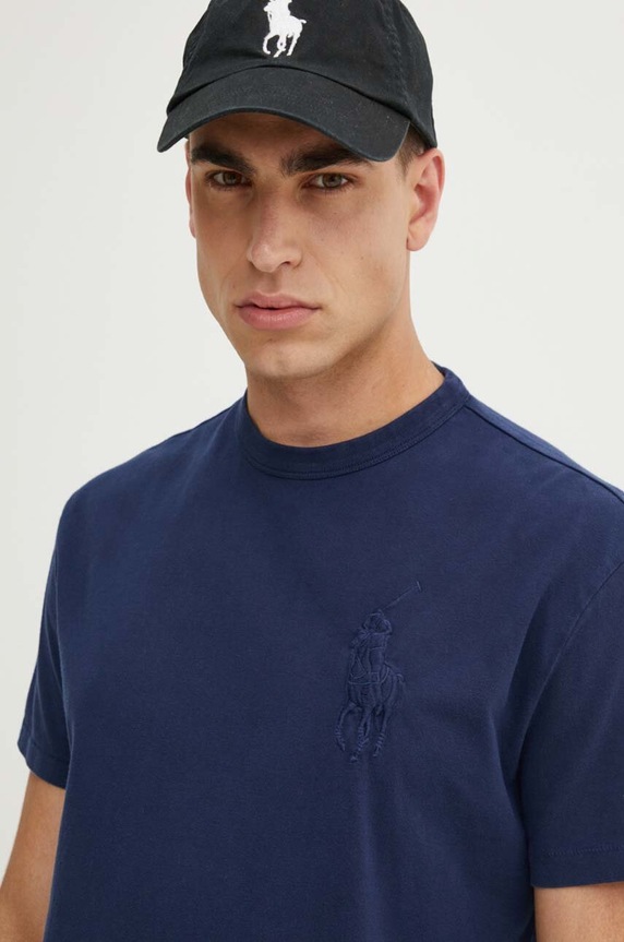 Bavlnené tričko Polo Ralph Lauren tmavomodrá 710936509