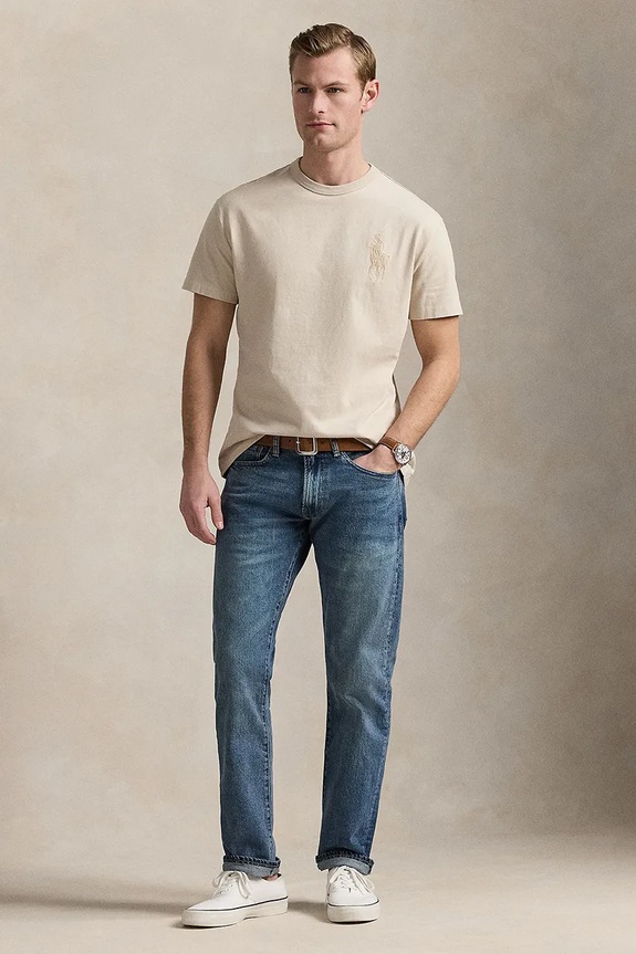 Oblečení Bavlněné tričko Polo Ralph Lauren 710936509 šedá