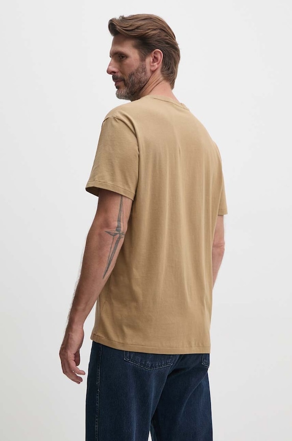 Odzież Polo Ralph Lauren t-shirt bawełniany 710936585 brązowy