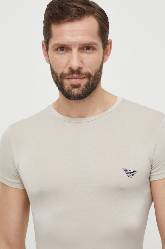 Tričko Emporio Armani Underwear 2-pak 111670.4R733 béžová