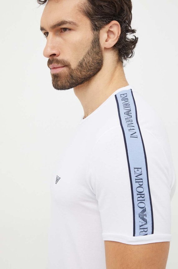 Tričko Emporio Armani Underwear potlač biela 111890.4R717