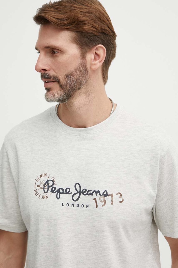 Pepe Jeans t-shirt CAMILLE szary PM509373