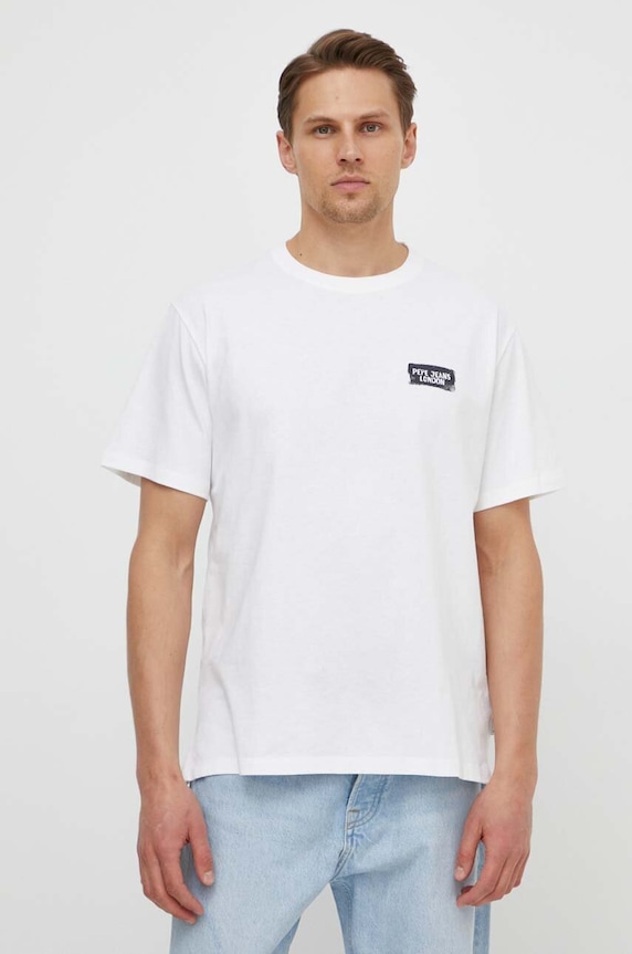 Pepe Jeans pamut póló PM509377 bézs SS24