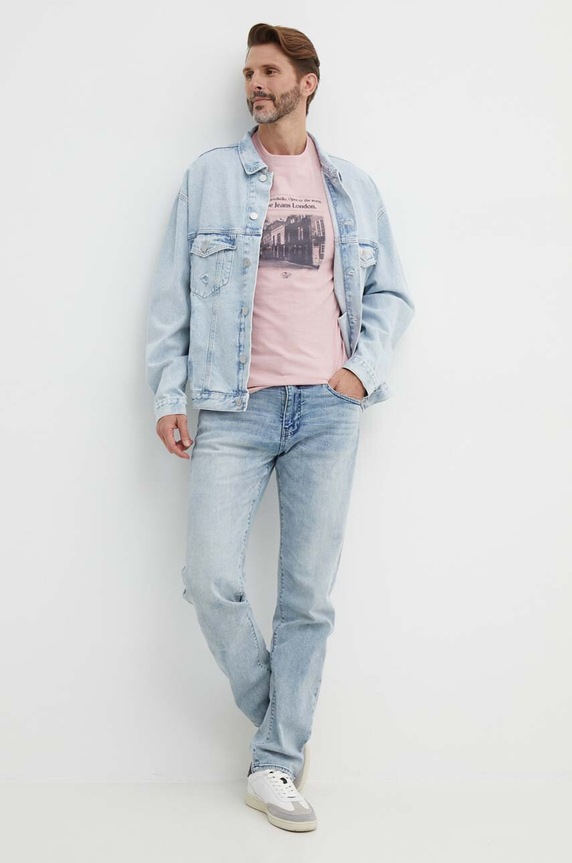 Bavlněné tričko Pepe Jeans COOPER PM509379 růžová SS24