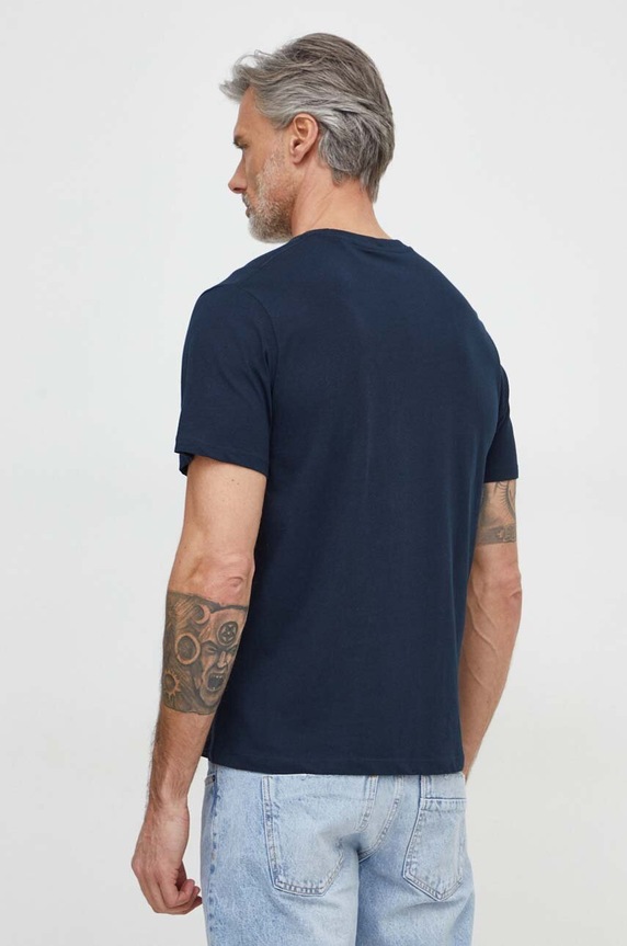 Oblečenie Bavlnené tričko Pepe Jeans Clag PM509384 tmavomodrá