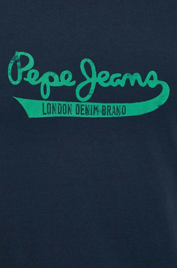 Pepe Jeans pamut póló PM509390 sötétkék