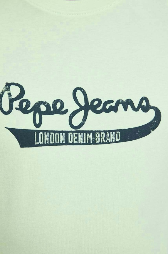 Pepe Jeans pamut póló zöld PM509390