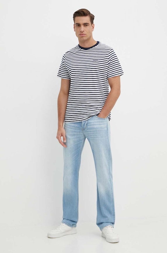 Pepe Jeans pamut póló PM509391 fehér SS25