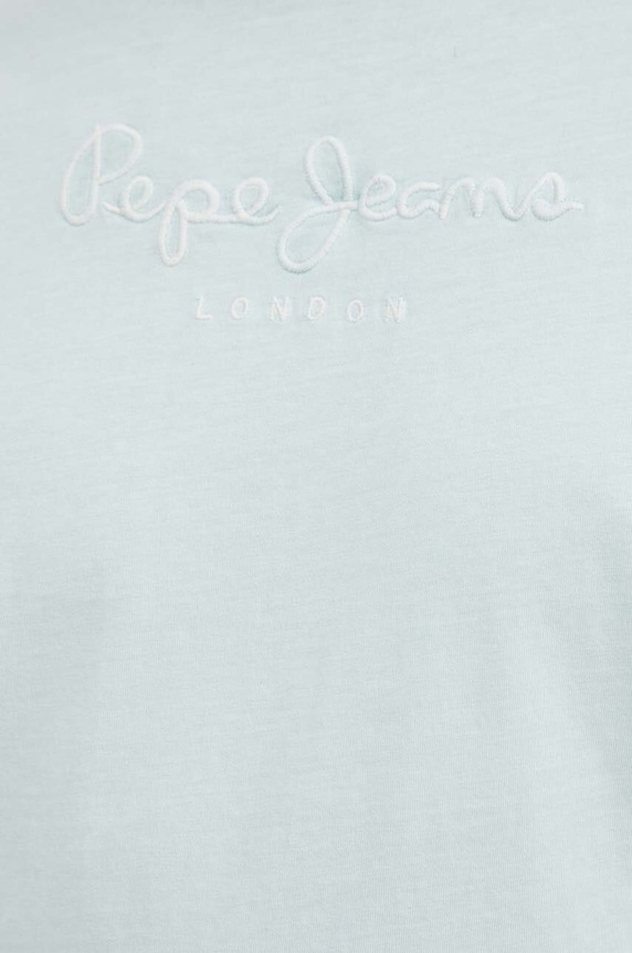 Bavlnené tričko Pepe Jeans EMB EGGO PM509418 tyrkysová