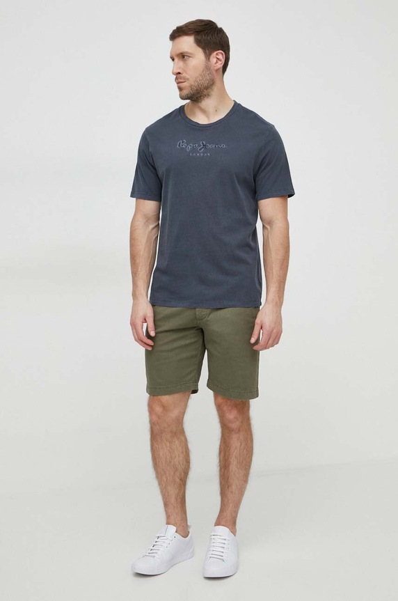 Pepe Jeans tricou din bumbac PM509418 gri AW24