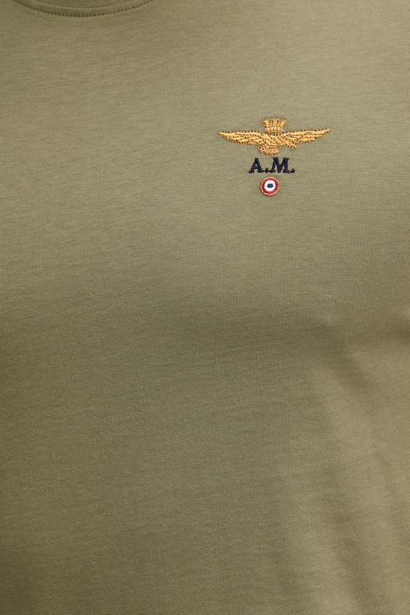 Bavlněné tričko Aeronautica Militare TS1580J372 zelená