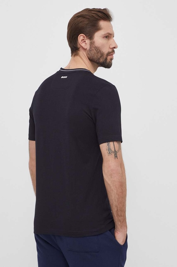 Ρούχα Βαμβακερό μπλουζάκι Boss Green 50512867 σκούρο μπλε