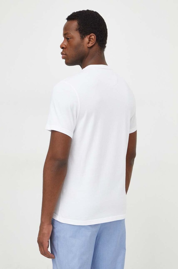 Oblačila Barbour kratka majica moška bombažna Essentials MTS0670 bela