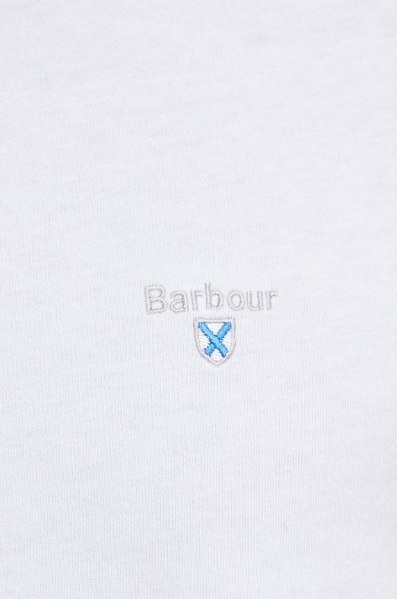Barbour kratka majica moška bombažna Essentials MTS0670 bela