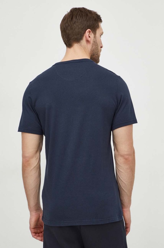 Odzież Barbour t-shirt męski bawełniany Essentials MTS0670 granatowy