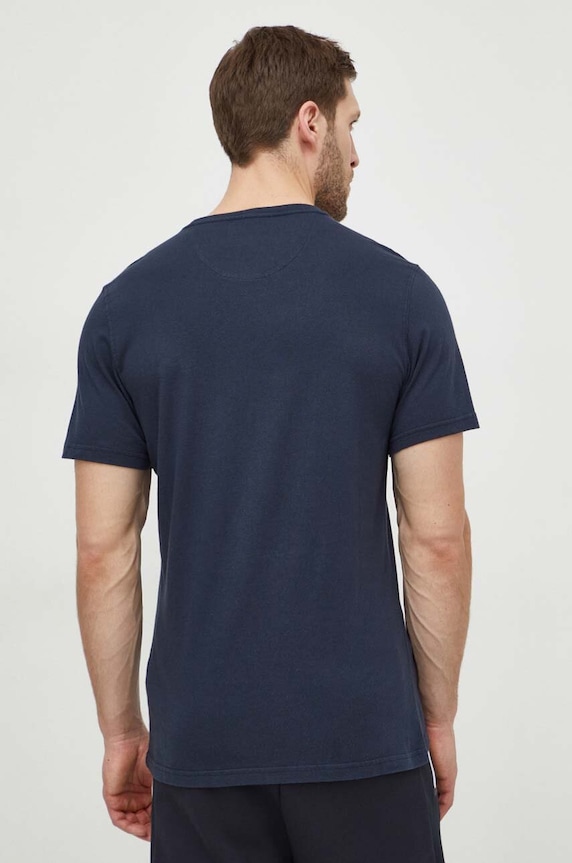 Odzież Barbour t-shirt męski bawełniany Essentials MTS0670 granatowy