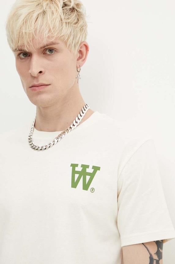 Wood Wood pamut póló Ace AA Logo bézs 10285709.2222