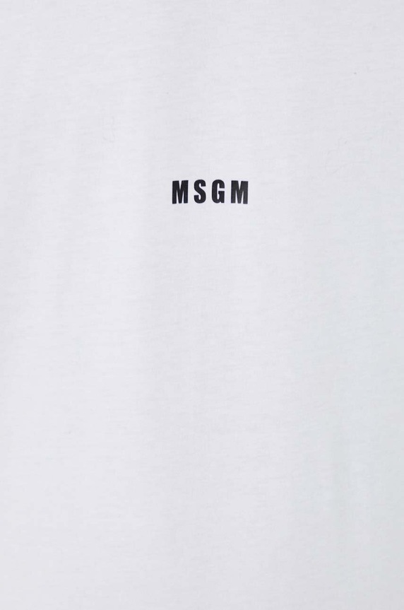 Bavlnené tričko MSGM 2000MM500.200002 biela