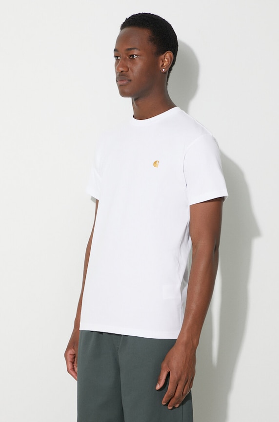 Carhartt WIP t-shirt bawełniany S/S Chase T-Shirt biały I026391.00RXX