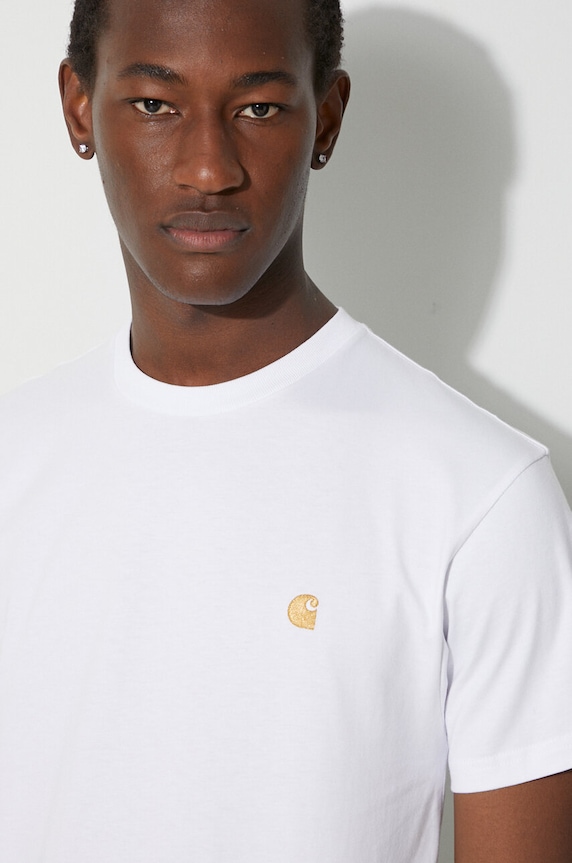 Carhartt WIP t-shirt bawełniany S/S Chase T-Shirt I026391.00RXX biały