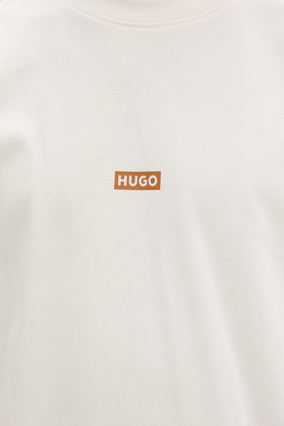 HUGO Blue tričko pánske bavlnené Nalono 50509776 béžová