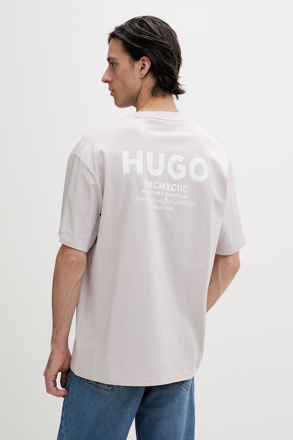 Oblečenie HUGO Blue tričko pánske bavlnené Nalono 50509776 fialová