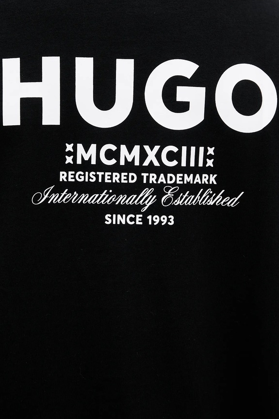 HUGO Blue tricou bărbătesc din bumbac Nalono negru 50509776