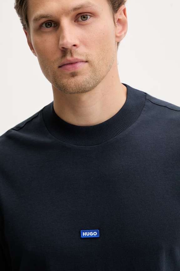 HUGO Blue tricou bărbătesc bumbac Nieros bleumarin 50509991