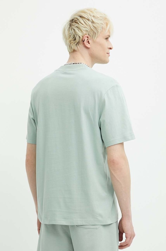 Odzież HUGO Blue T-shirt męski bawełniany Nieros 50509991 turkusowy