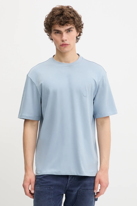 HUGO Blue tricou din bumbac Niley uni albastru 50519984
