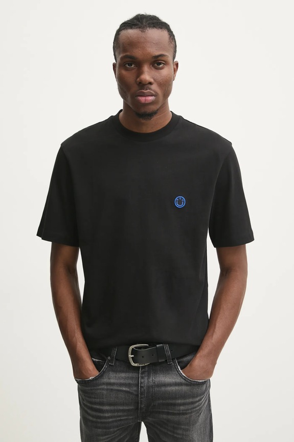 HUGO Blue t-shirt bawełniany Niley czarny 50519984