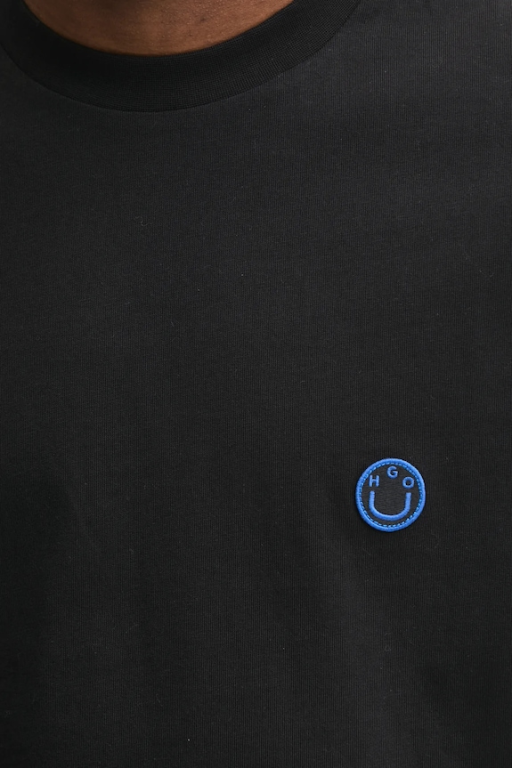 HUGO Blue t-shirt bawełniany Niley 50519984 czarny