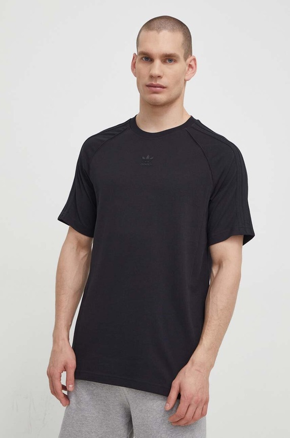 adidas Originals pamut póló SST Tee pamut fekete IR9450