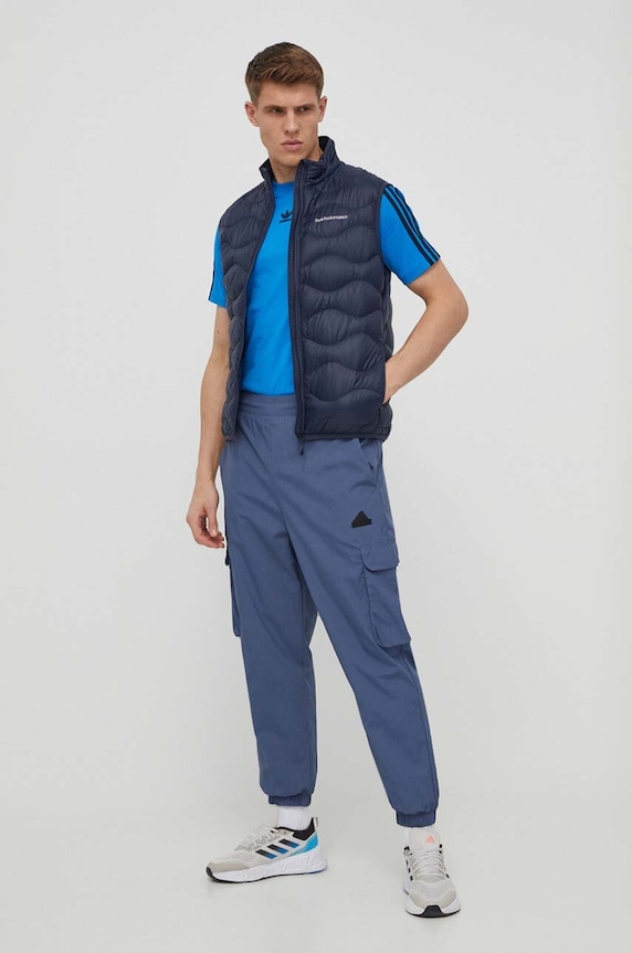 Bavlnené tričko adidas Originals IS2830 modrá SS24